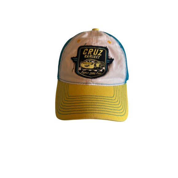 Cruz Ramirez NASCAR Fanatics Adjustable Baseball Cap Blue & Yellow Cotton Hat - Picture 1 of 7